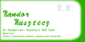 nandor musztecz business card